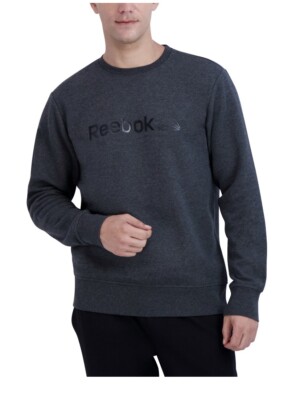Reebok Men s  2XL Freeweight CrewNeck Sweater Charcoal Gray NWT