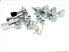 3x3 LOCKING Guitar Tuners 18:1 Ratio - CHROME Keystone Button
