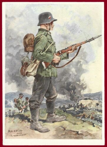 German WW 2 Third Reich postcard Wehrmacht soldiers 1942