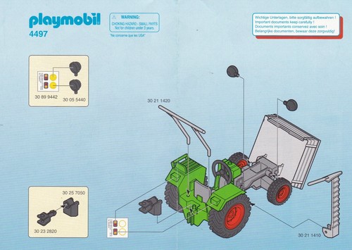 Playmobil tracteur de chargement avec barre de coupe 4497 - Photo 3/3