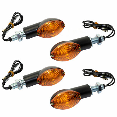 2x Blinker Paar Cat Eye 20 mm schwarz E-geprüft für Yamaha SR TDM TT XJ YZF R 
