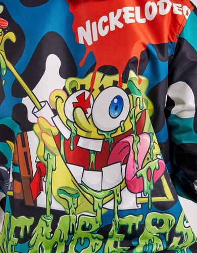 Nickelodeon Black Windbreaker Mens Members Only Jacket Size Large NWT - Picture 5 of 5