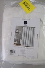 Lush Decor waffle striped White Shower Curtain 72x72