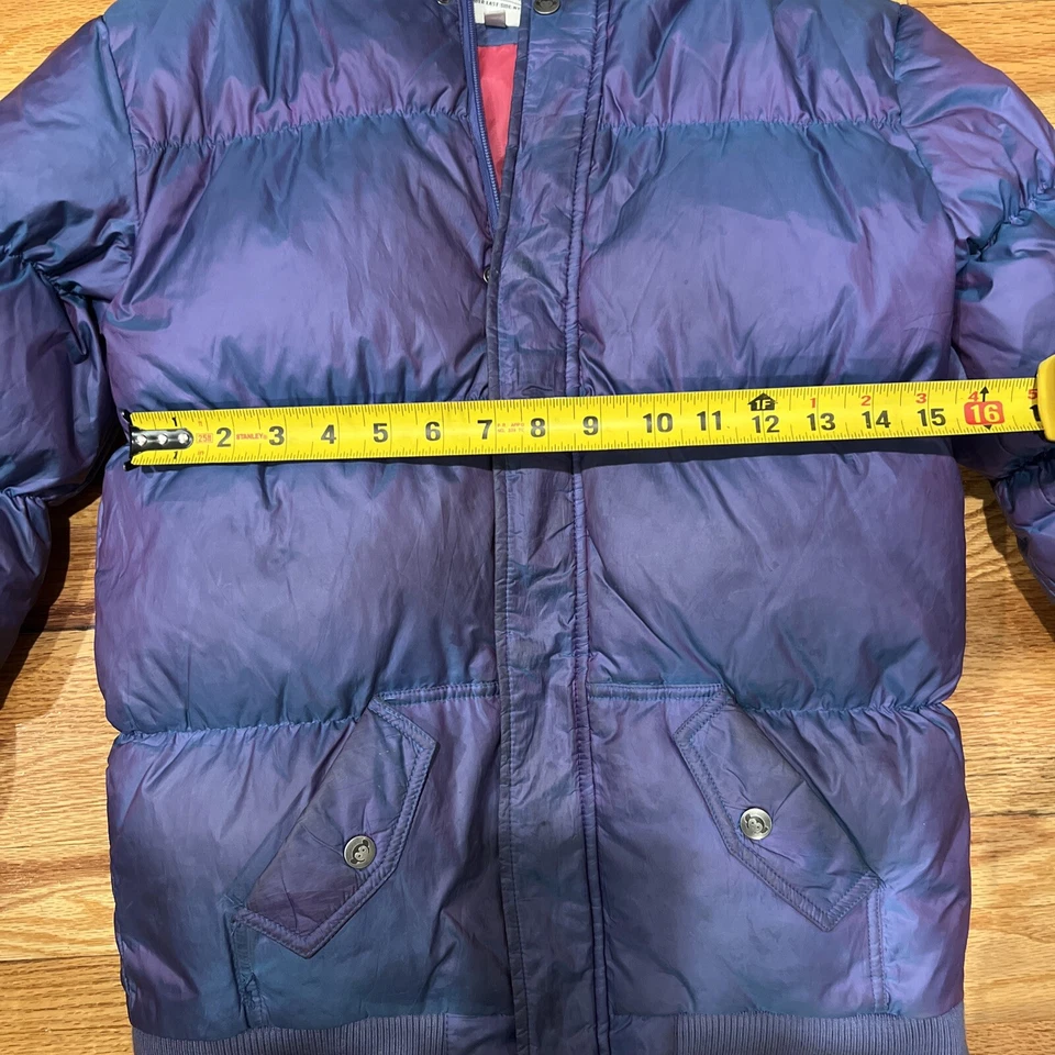 APPAMAN Girls Iridescent Purple Down Puffer coat Size 14 (Worn - See Stains) - Image 3 of 4
