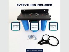 3 Stage Whole House Water Filter System Big Blue Hard Water Limescale Fluoride