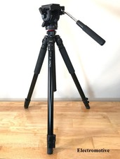 OBEN AC-1351 Aluminum Tripod  MAGNUS VHP-20 Video Pan  Tilt Fluid Head  BAG