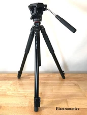 OBEN AC-1351 Aluminum Tripod + MAGNUS VHP-20  Video Pan & Tilt Fluid Head + BAG