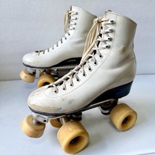 Riedell VTG Sure Grip Century Women  s US Sz 4.5 Precision Roller Skates Red Wing