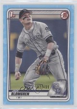 2020 Bowman Draft Sky Blue Border 182/499 Jack Blomgren #BD-162 0m8