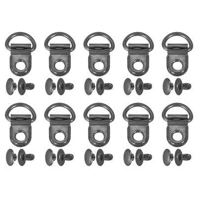 40 Sets Schuhösen D-Ring 9x14mm Metall Schwarz für Schuhe/Taschen