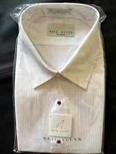Neil Allyn XL 32/33 White Pleated Tuxedo Shirt