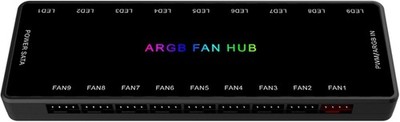 RGB Fan Hub 18 Port 5V 3Pin 12V 4Pin PWM für PC Lüftersteuerung