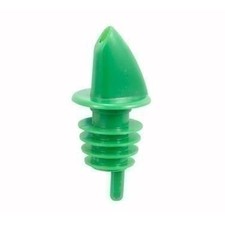 Winco PPR-2G Pourer, Free Flow, Plastic, Green - Standard Liquor Pourers-PPR-2G