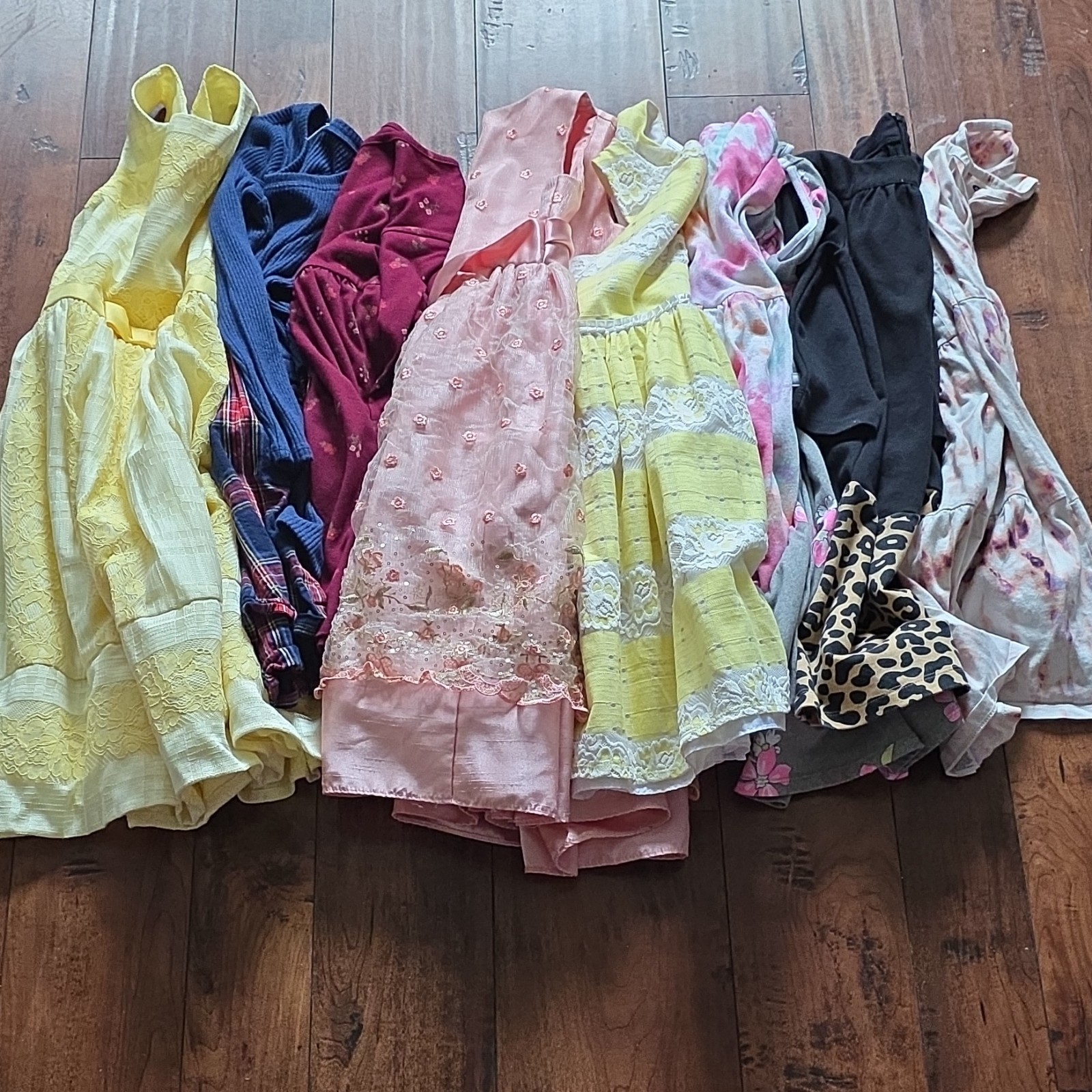 Lot of girls' dresses, sizes 8 through 10/12.
