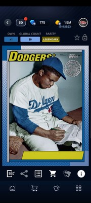 その他 MLB TOPPS Dodgers JACKIE ROBINSON Jackie Robinson 1988 35th Anniversary 2023 Topps Series 1