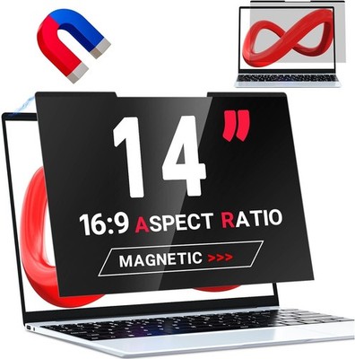 Zoegaa 14'' Magnetischer Laptop Sichtschutz 16:9 Verhältnis Entspiegelt, Blaulicht