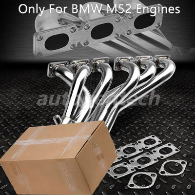 #ad Polished Header Fit BMW M52 Engine 2.5L 2.8L 3.0L For 94 00 E36 E46 E39 Z3 E38 $149.24