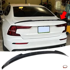 GLOSSY BLACK FITS 2019-2024 VOLVO S60 REAR TRUNK LID SPOILER WING SPORT STYLE