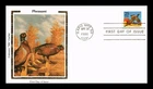 Dr Jim Stamps 25c Pheasant First Day Issue Colorano Silk Cachet Cover