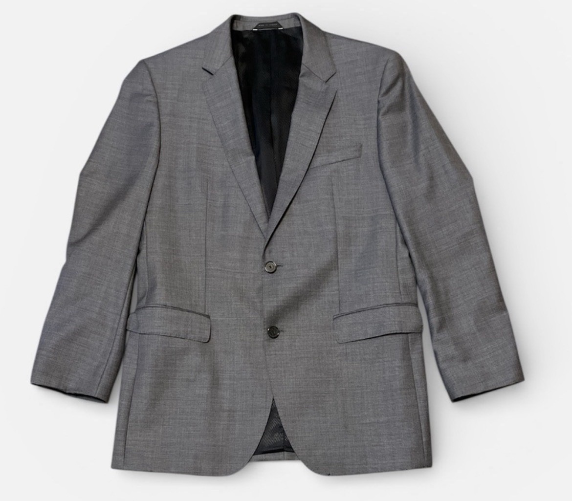 Men's Hugo Boss James 4 Sharp 6 Gray Wool Sport Coat Jacket Blazer 42L thumbnail 2