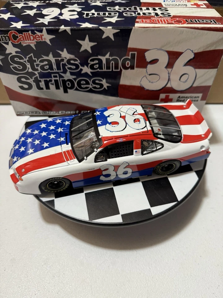 KEN SCHRADER #36 M&M’S STARS & STRIPES 2001 1/24 NASCAR DIECAST - Image 2 of 4
