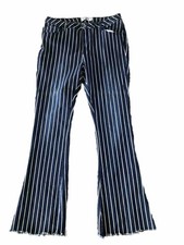 Crazy Train Womens Pinstripe Jeans Sz 9 /29 D...