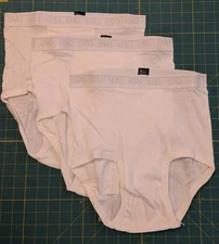Vintage Men's BVD Briefs Sz 34 Made In USA Three Pairs