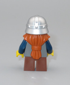Lego Dwarf orange beard silver helmet Fantasy Era Castle minifigure 7048
