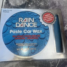 Cera de coche de pasta premium Rain Dance original vintage lata de 14 oz sellada de fábrica