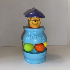 Vintage 1990 Disney Winnie The Pooh Spinning Honey Pot Pop Up Baby Toy Mattel