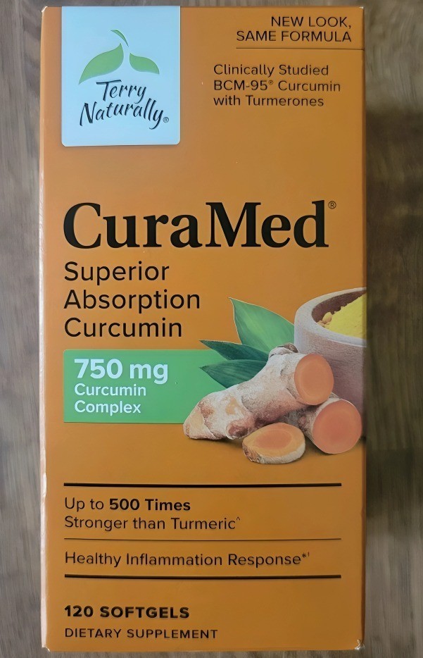 Terry Naturally CuraMed 750mg - Pain & Inflammation Relief - 120 Count