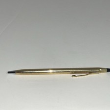 Vintage Cross Pen, 1/20, 12k Gold Filled With Initials - Blue Ink