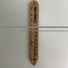 Vintage Cargill Seeds Wood Soil 13” Thermometer Made in USA