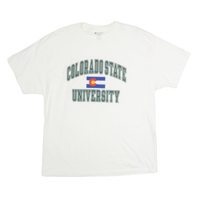 CHAMPION Colorado State University Herren T-Shirt Weiß USA Rundhalsausschnitt XL