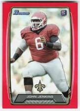 2013 Bowman Rainbow Red John Jenkins Rookie #215 Saints RC,/199