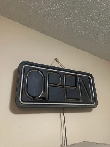 Vintage Neon 'Open' Sign
