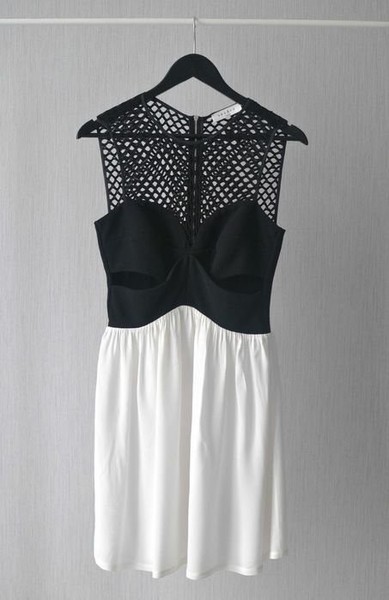Women Sandro Paris Dress Black and White 36