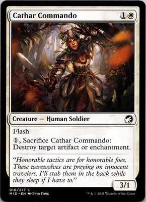 Cathar Commando (White Border) 5 Mystery Booster 2 MTG NM