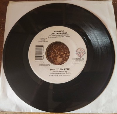 RED HOT CHILI PEPPERS Soul To Squeeze 45rpm 7 inch single. NEW OLD STOCK. 