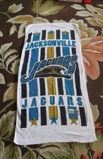 Toalla de playa de colección Jaguars con logotipo prohibido década de 1990 EE. UU. Jacksonville NFL Terry Inc