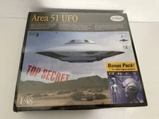 Testors Area 51 UFO Model Kit Bonus Alien Figures Rare New Sealed Bob Lazar