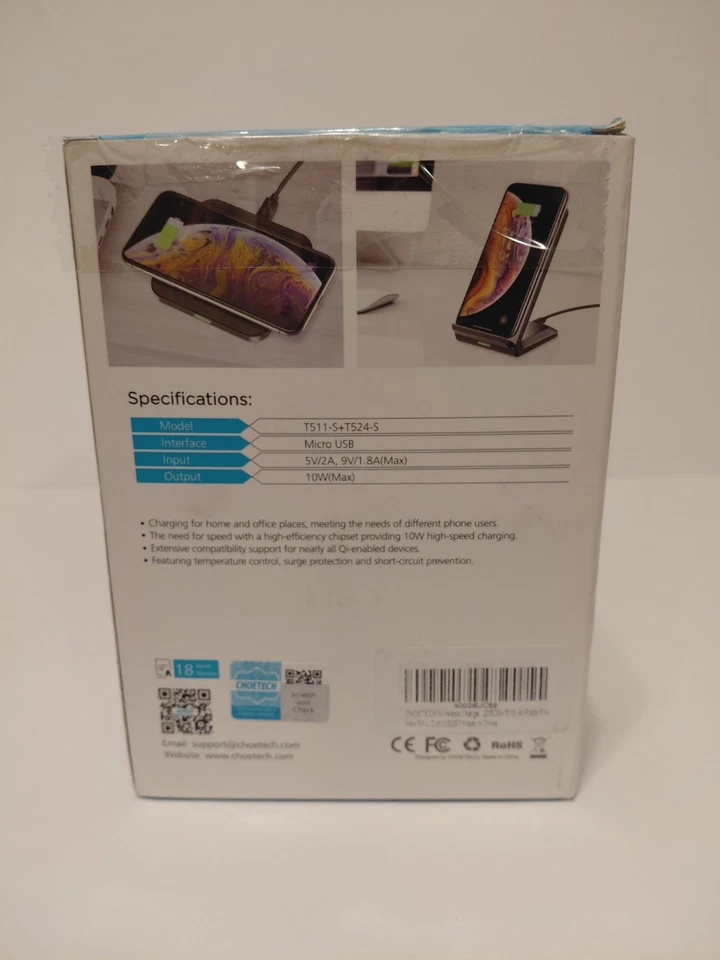 Cargador inalámbrico doble Choetech Foto 2 de 2