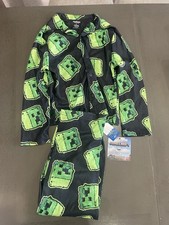 AME Minecraft Big Boy 2 Piece Pajama Set Black/Green Size 8 MOJANG