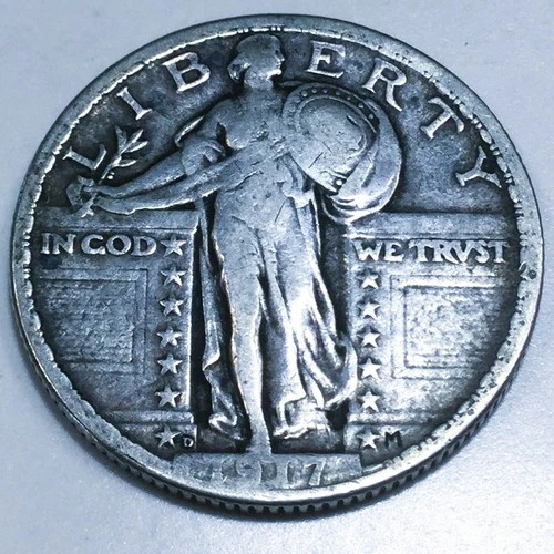 1917-D Type 2 Standing Liberty Quarter Beautiful High Grade Coin Rare Date
