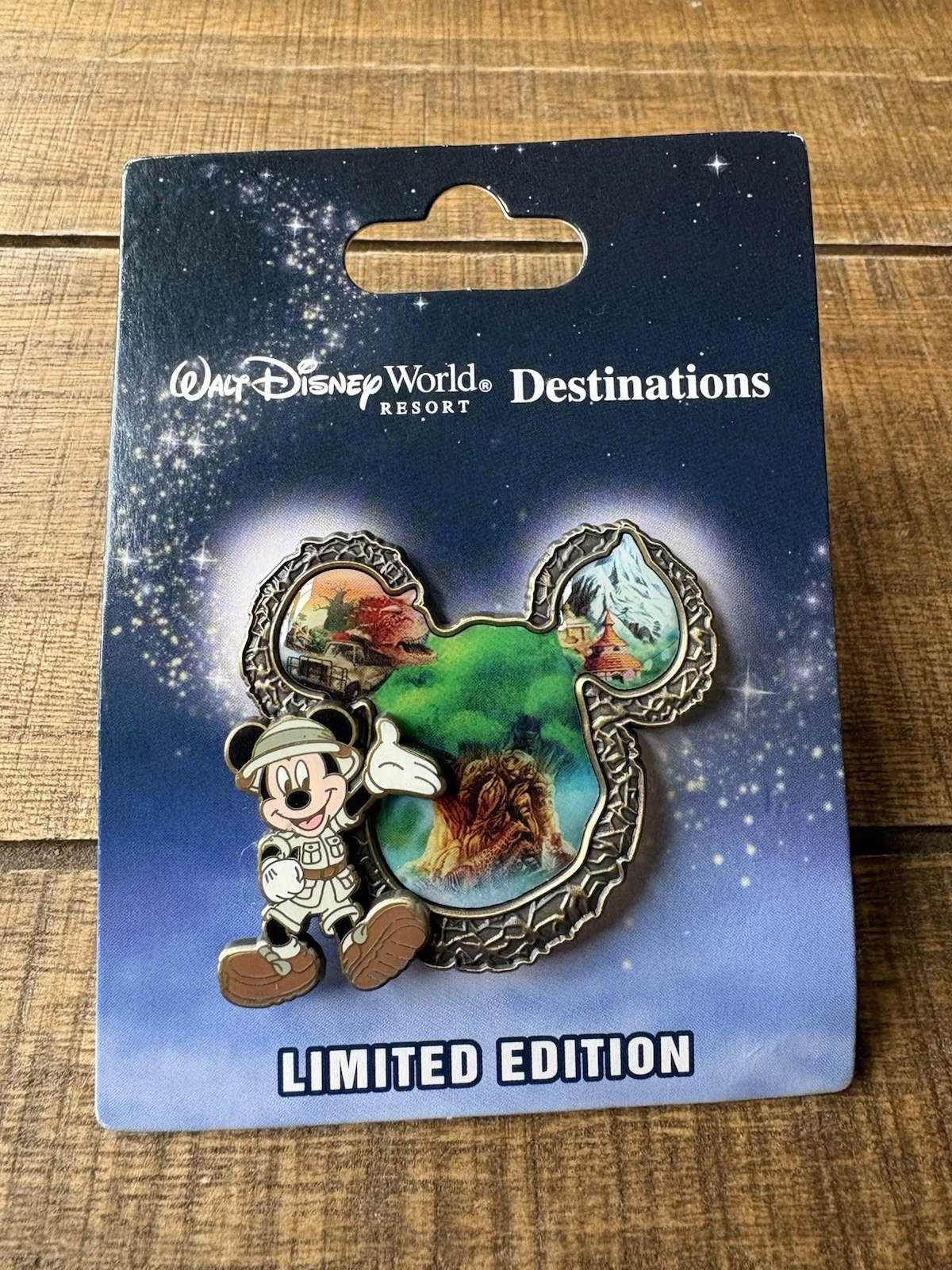 Walt Disney World Destinations Pin Animal Kingdom Dinosaur Ride Everest Safari