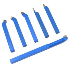 6x Hartmetall-hartgel&ouml;tete Schneidwerkzeuge blau f&uuml;r Mini-Drehmaschinen