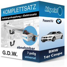 Für BMW 1er Coupe 10.07- G.D.W. Anhängerkupplung abnehmbar + 7polig E-Satz neu