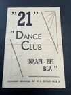 WW2 NAAFI Dance Club Ticket No.21 British Military Ephemera W.E. Butlin MBE