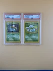 Pokemon Bulbasaur And Ivysaur Base Set PSA 8