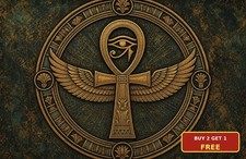 Ancient Egyptian Ankh Sacred Symbol Tin Sign Mystic History Metal Plaque 8x12
